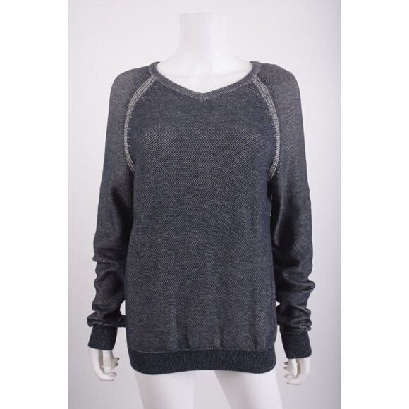 Tailor Vintage Mens Knit Reversible Sweater Navy Blue Pebbled L Large NWT - Picture 1 of 6